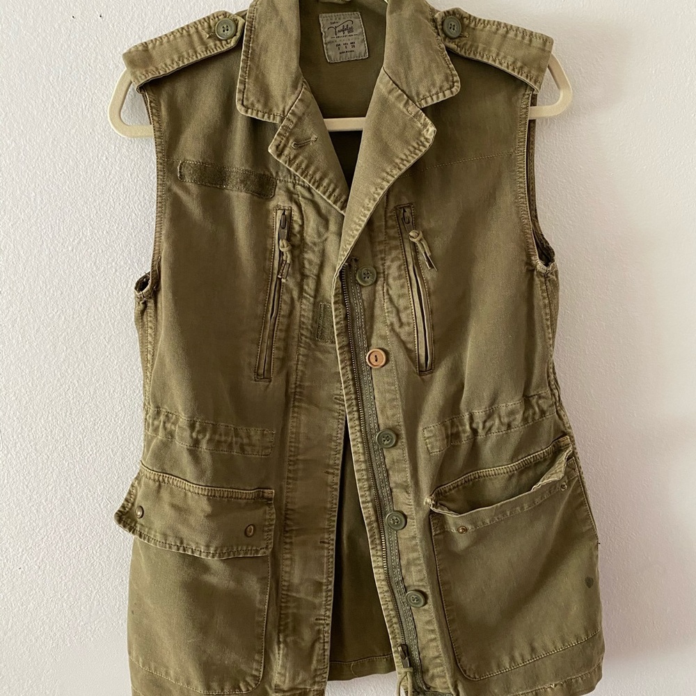 Zara Green Military Vest